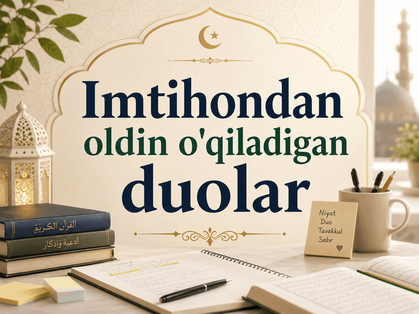 Imtihon duosi — abituriyentlar uchun eng kerakli duolar va tavsiyalar