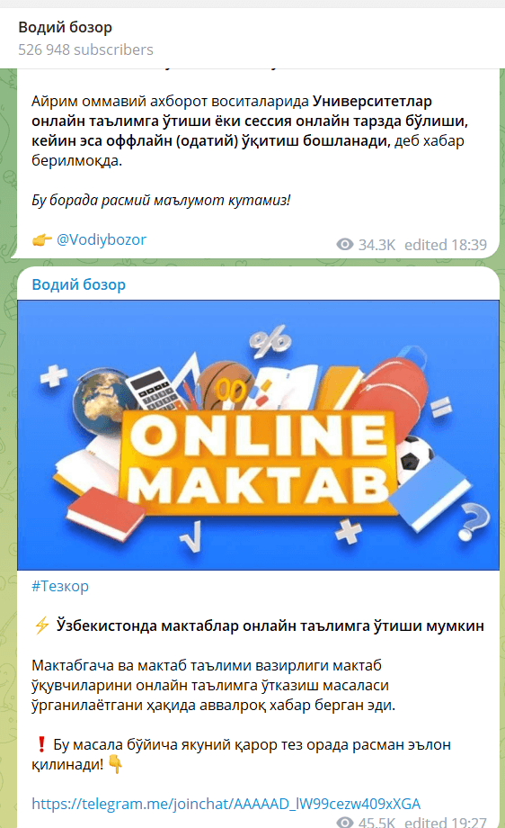 O‘zbekistonda maktablar onlayn ta’limga o‘tadimi? FAKTCHEK