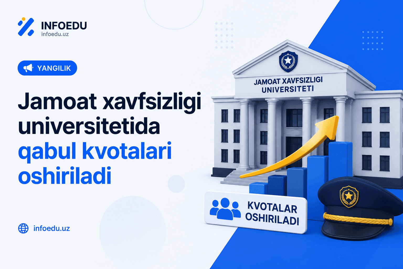 Jamoat xavfsizligi universitetida qabul kvotalari oshiriladi