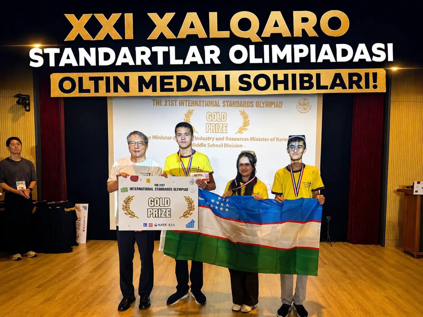 O‘zbekistonlik o‘quvchilar Janubiy Koreyada oltin medal oldi