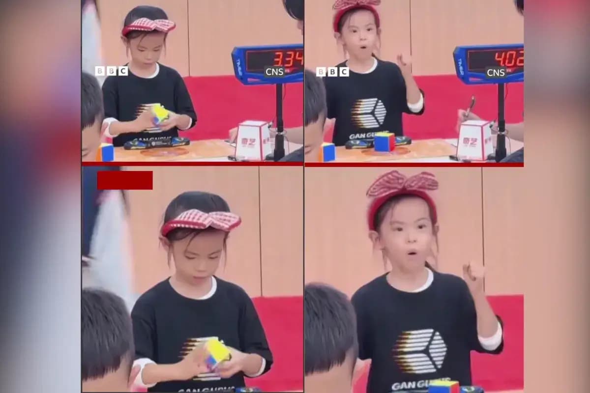 6 yoshli qiz rubik kubigini 4,27 soniyada yig’ib rekord o’rnatdi