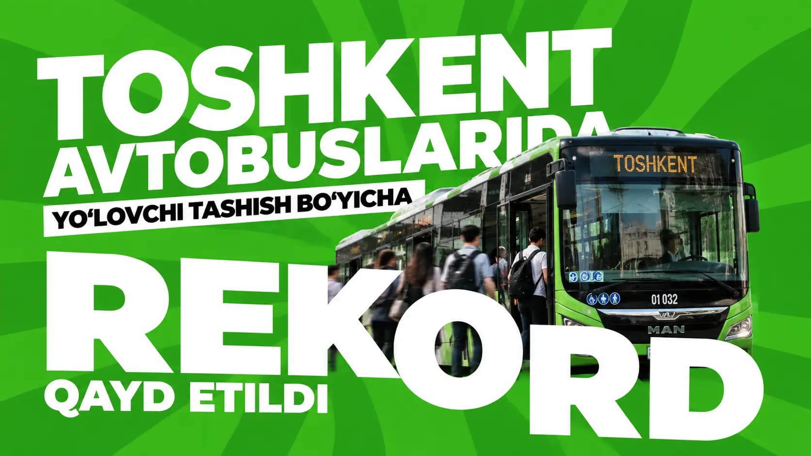 Toshkent avtobuslari bir kunda 1 520 113 yo’lovchini tashib rekord o’rnatdi