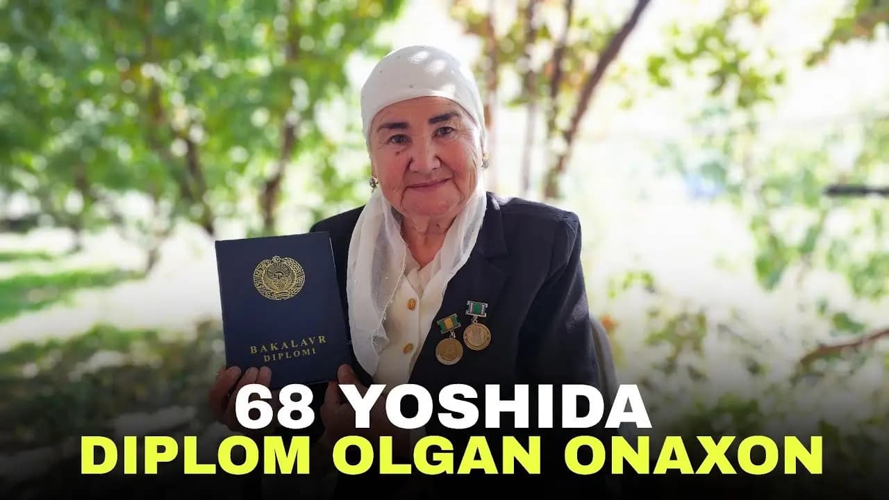 68 yoshida bakalavr diplomini olgan ustoz ilm yosh tanlamasligini ko’rsatdi