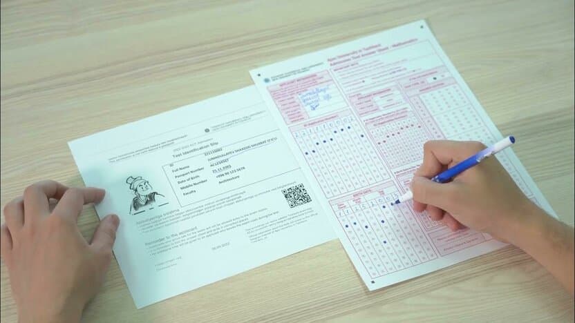 DTM test sinovlari qoidalari: Javoblar varaqasi va taqiqlar