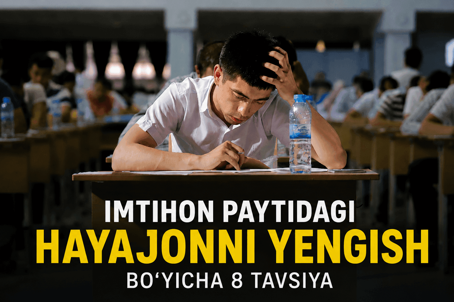 Imtihon paytidagi hayajonni yengish bo‘yicha 8 tavsiya