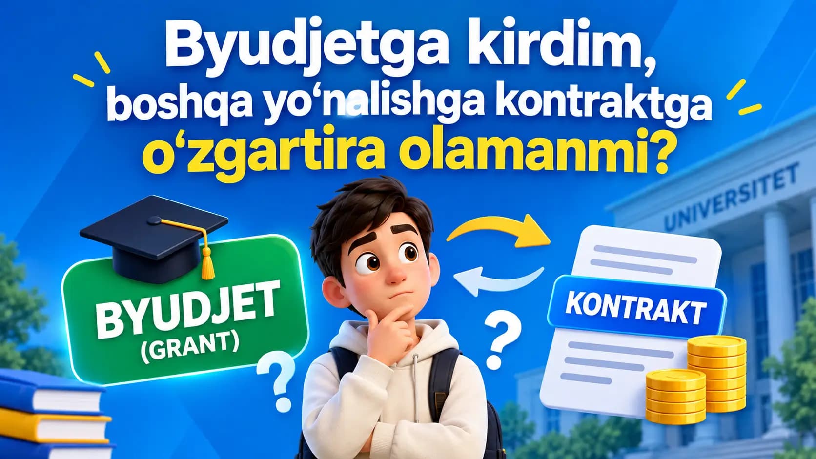 Grantda kirgan yo‘nalishni boshqasiga o‘zgartirib bo‘lmaydi