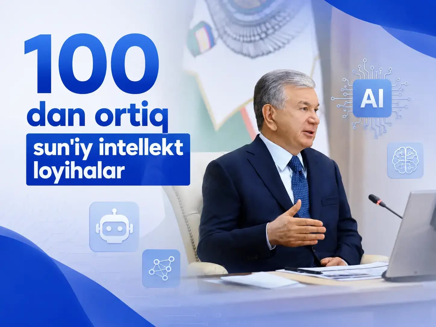 2026-yilda 100 dan ortiq sun’iy intellekt loyihasi ishga tushiriladi