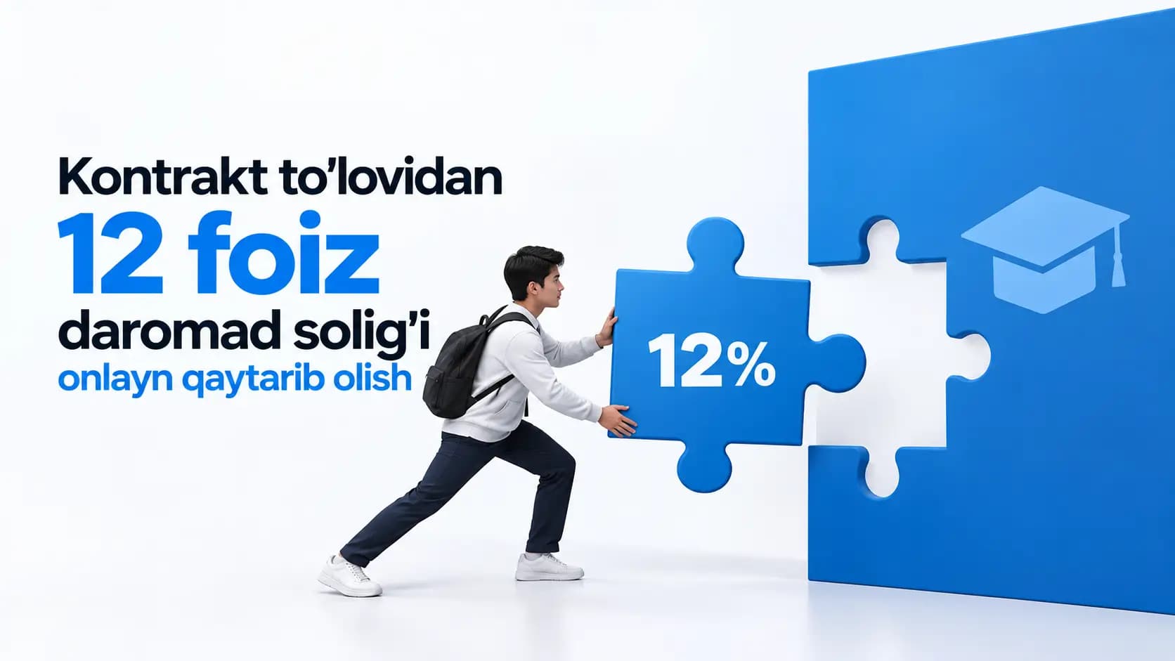 Kontrakt to’lovidan 12 foiz daromad solig’i onlayn qaytarib olinadi