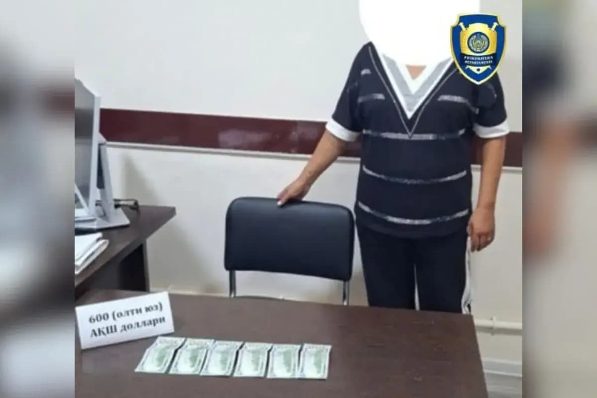 G‘uzorda o‘qituvchi o‘rniga 600 dollar pora so‘ragan direktor ushlandi