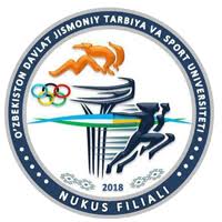 Oʼzbekiston davlat jismoniy tarbiya va sport universiteti Nukus filiali logotipi