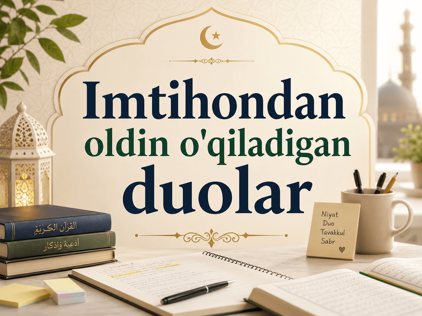 Imtihon duosi — abituriyentlar uchun eng kerakli duolar va tavsiyalar