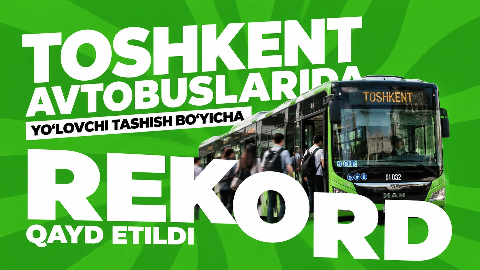 Toshkent avtobuslari bir kunda 1 520 113 yo’lovchini tashib rekord o’rnatdi